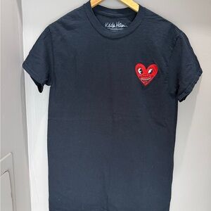 Keith Haring Heart Embroidered Shirt